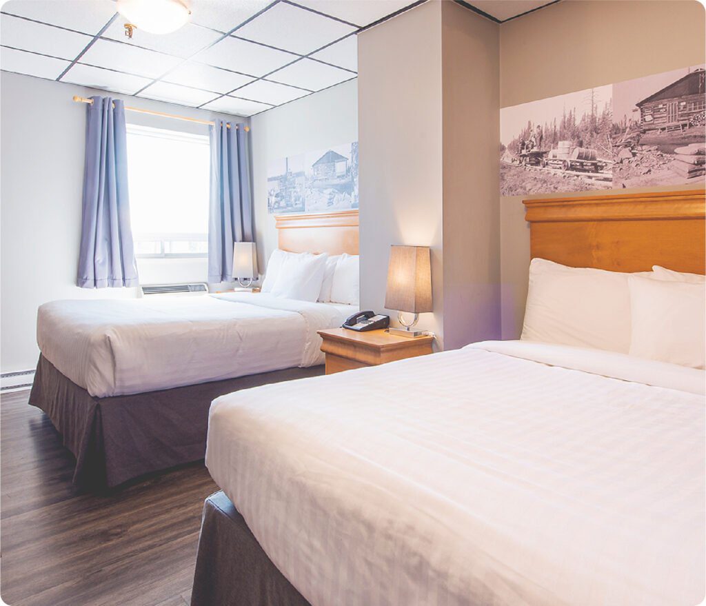 Chambre prospecteur avec 2 lits